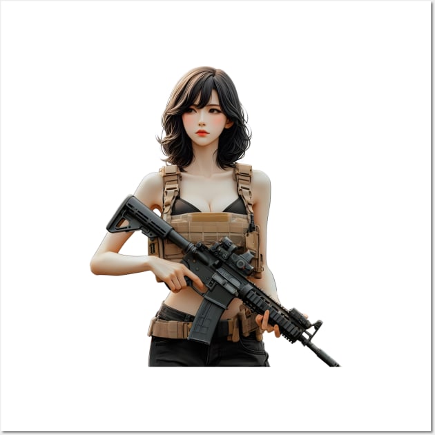 Tactical Girl Wall Art by Rawlifegraphic